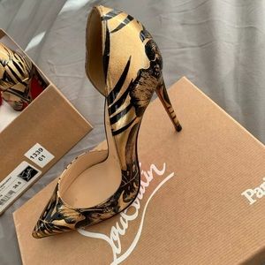 Christian Louboutin Iriza Patent Lame Hibiscus